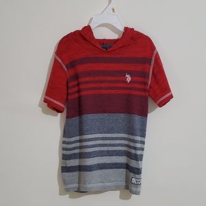 US POLO ASSN. Boy's Hooded T-Shirt Size 7